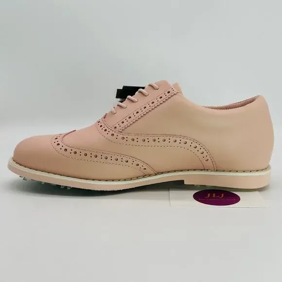 G/Fore Women's Brogue Gallivanter Blush Leather Golf Shoes G4LS22EF08 Size 9 - Picture 7 of 10